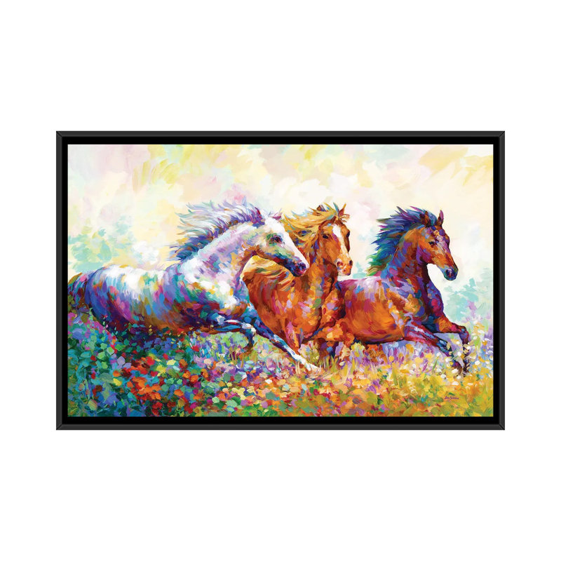 «Running Free II» par - Toile tendue, H 40 po x l 60 po x P 1,5 po, Toile tendue