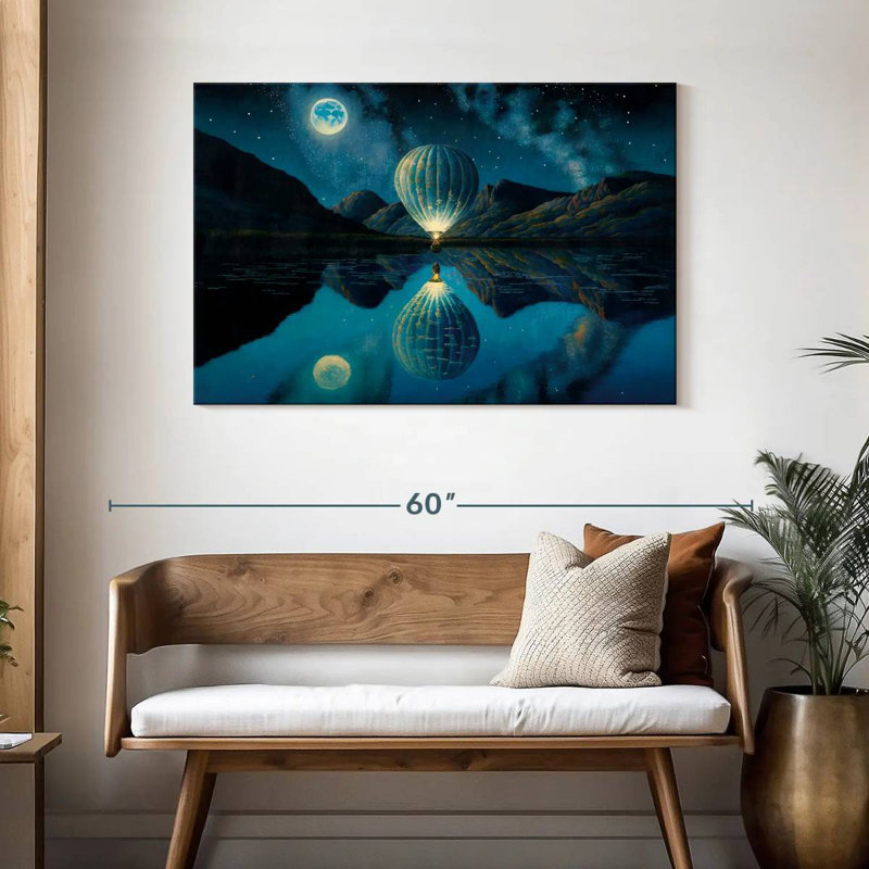 Montgolfière illuminée Mehar, H 30 po x l 45 po