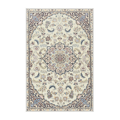 Tapis traditionnel beige/bleu area