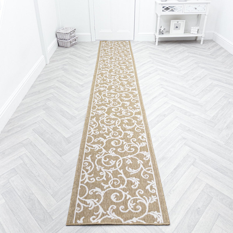 Runner Damask Flatweave Area Rug, Runner 60 x 330 cm