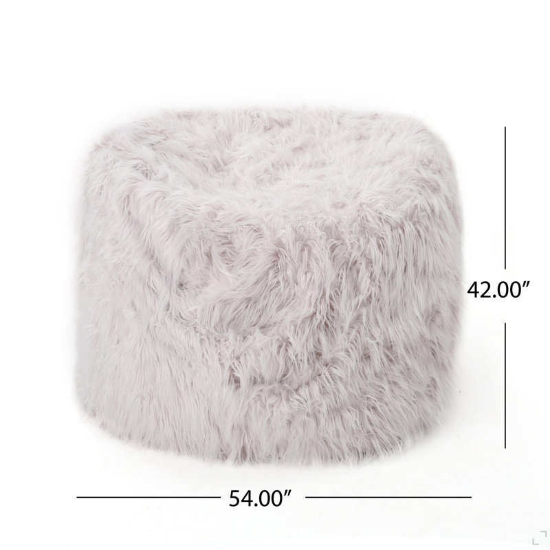 5 Foot Rounded Faux Fur Bean Bag
