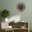 Horloge murale 12 po en bois rustique Boho Sunburst