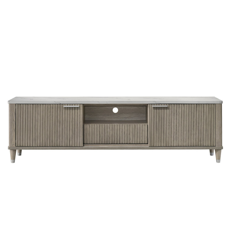 Meuble audio-vidéo 1pc, Bois flotté / Blanc