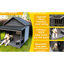 Niche pour chien grise avec peinture solaire et grande porte - Protection d'accès facile - Intérieur spacieux et confortable pour votre animal de compagnie