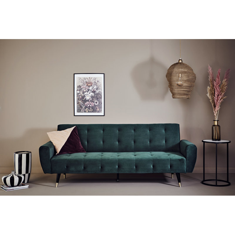 Shiflet 3 Seater Sleeper, Opal Green Velvet