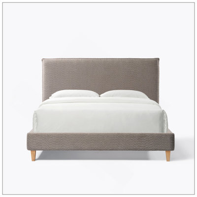 Lit plateforme tapissier Normsman Vireo - Gris tungstène, rembourrage moelleux et design contemporain pour les chambres modernes