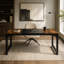 Executive Computer Desk with Reinforced Steel Frame-121024172-121024174