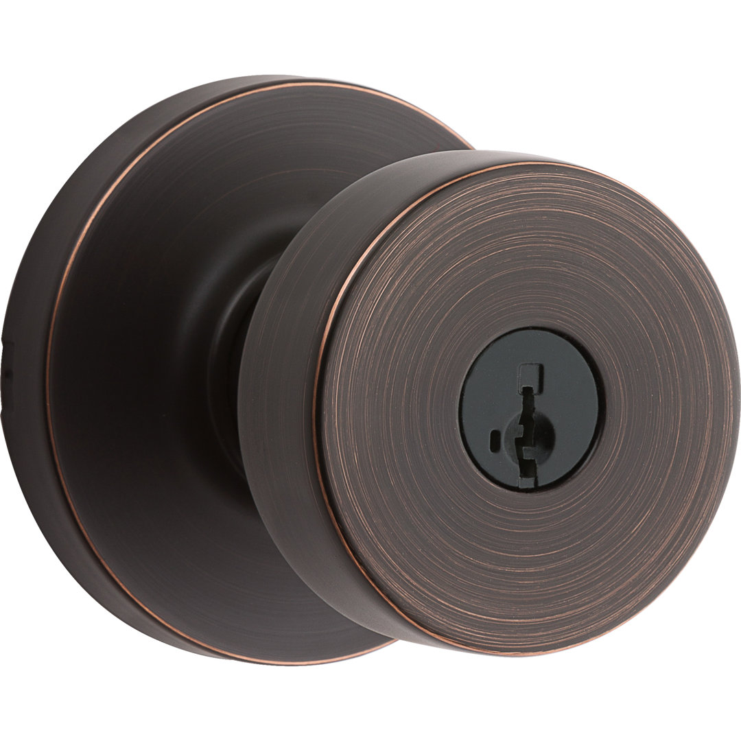 Pismo Round Keyed Entry Knob featuring SmartKey Security™ Kwikset 