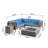 Ajanai 4 - Person Modular Patio Conversation Set with Cushions-1201368088