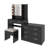 Makeup Vanity Set with Lights, USB & Power Outlet and 8 Drawers-770523656