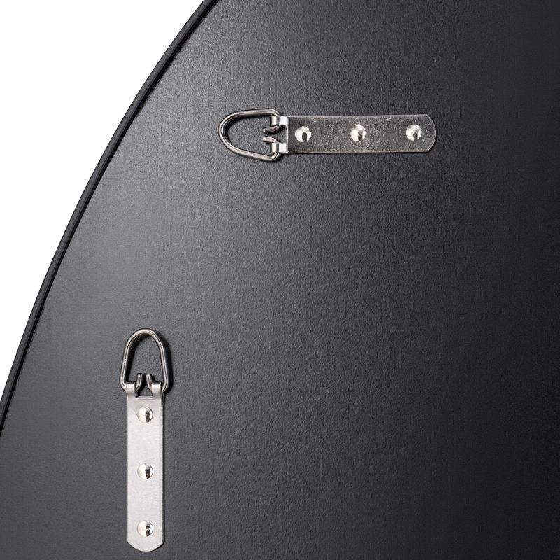 Tablet Oval Wall Mirror, 24"W x 40"H, Black
