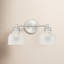 Luminaire pour meuble-lavabo de salle de bain 2 lumières Meridian en nickel brossé-175221635