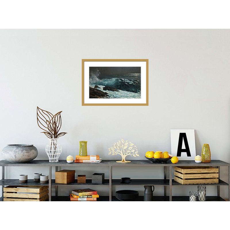 «Sunlight on the Coast» par Winslow Homer - impression giclée encadrée, H 20,61 po x l 29,5 po