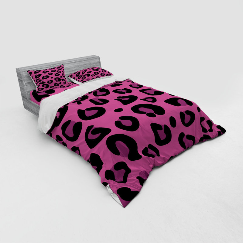 Glam Polyester Animal Print Duvet Cover