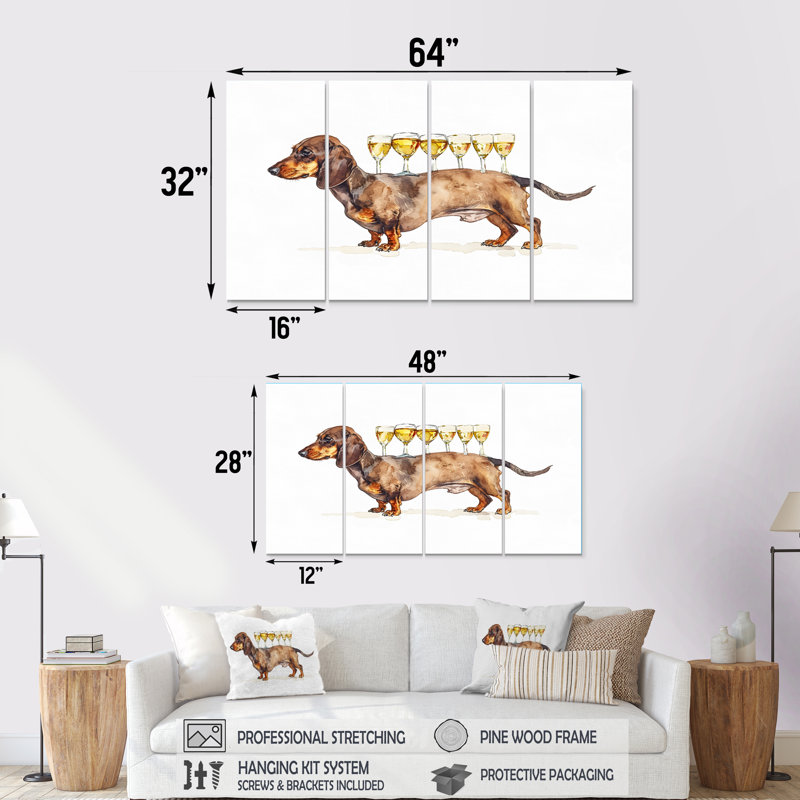 Creline - Ensemble de décoration murale champagne, H 28 po x l 48 po