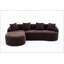 Canapé modulaire confortable en L avec méridienne incurvée, sans assemblage requis, mousse à haute densité pour le salon et la chambre à coucher