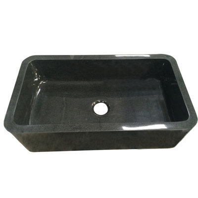 Acantha 36'' L Farmhouse / Apron Single Bowl Engineered Stone Kitchen Sink