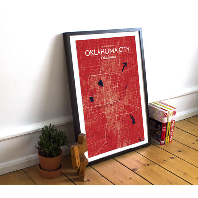 Oklahoma City Map - No Frame Print