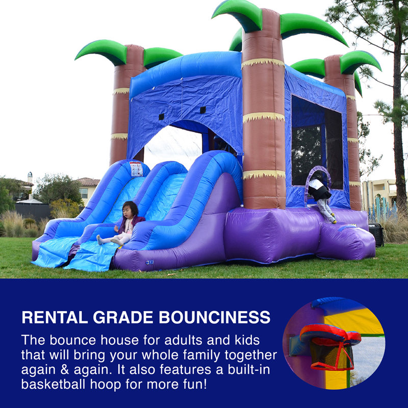 Enchanted Forest Blue and Purple Commercial Grade Bounce House