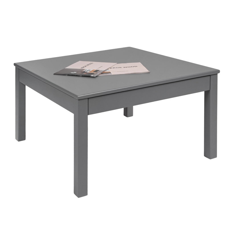 Rossy Solid Wood Coffee Table, in Grey