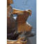 Statue de jeune fille avec son chiot sur un banc de lecture en bronze, taille 37 po x 17 po x H 38 po
