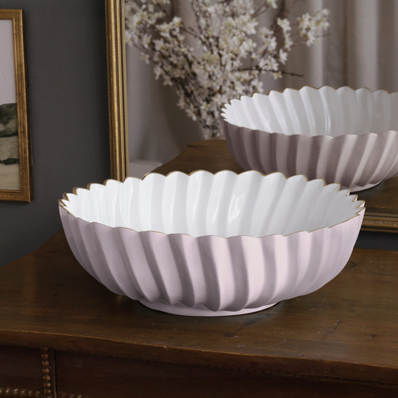 Encanto Serving Bowl, Cream/White, 14"