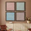 Pensées heureuses - ensemble de 4 peintures sur toile encadrées-60148040-60148049