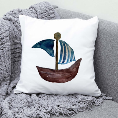 Cotton / Polyester Blend Reversible Throw Pillow