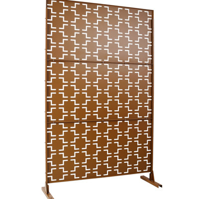 Écrans d'intimité l 76 po H48 po - Métal, rouge rouille, pour la pelouse, le jardin, le patio à porter en métal intérieur et extérieur 76 po x 48 po, terrasse, patio, jardin pratique