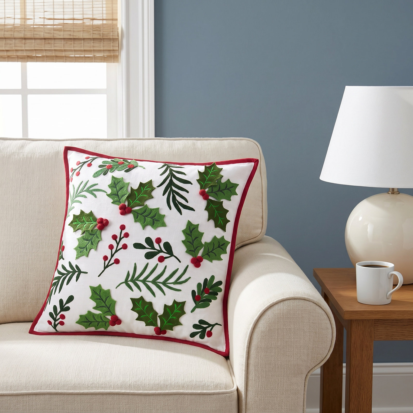 Holly Spring Berry Pillow
