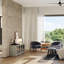 Commode décorative à quatre portes avec tablettes réglables-114247530