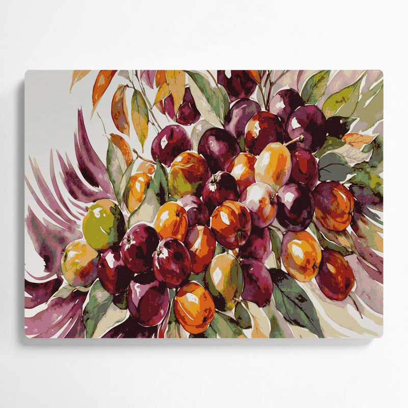 «Fruit Jujube», art mural en métal brun, H 11 po x l 14 po