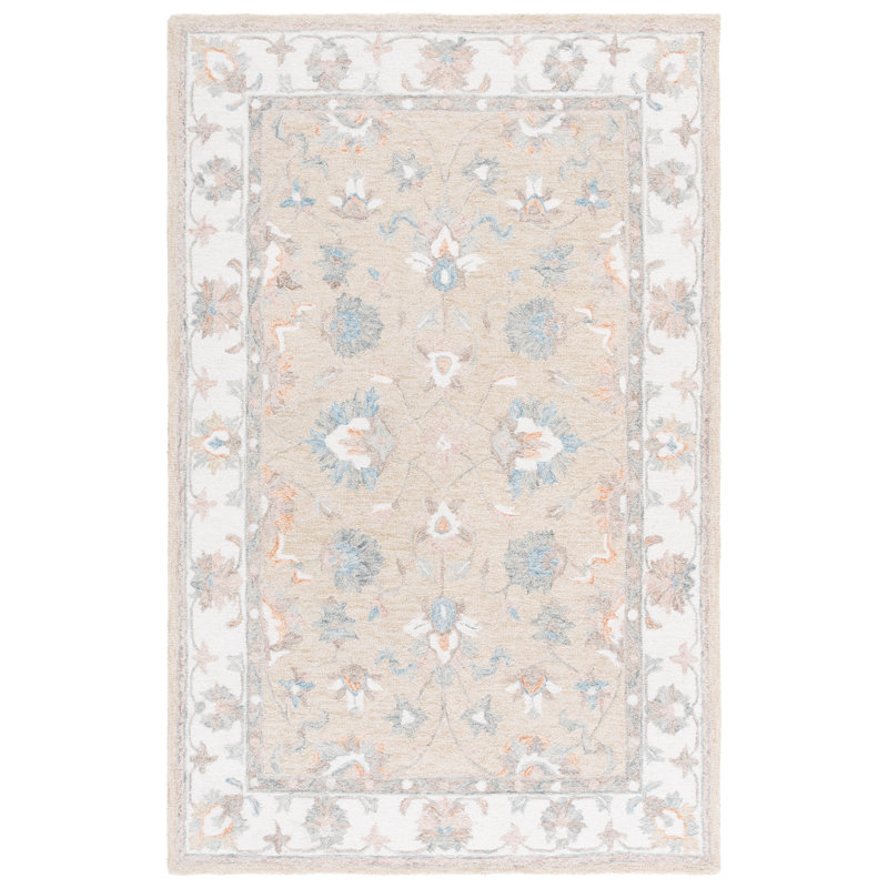Héritage 125 touffeté à la main 80% laine; Tapis oriental 20% coton, Rectangle 4pi x 6 pi
