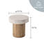 Table d'appoint d'extérieur en béton 19,7 po Chariese-739867168