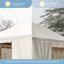 Arrêtez les dommages hivernaux! La housse de pavillon de jardin ultime 12 pi x 16 pi crée un espace de rangement supplémentaire pour les meubles de patio -118588401