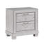 Tiroirs entièrement extensibles - Table de chevet - Argent perle, Table de chevet