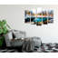 Superbe ensemble de 5 toiles décoratives 20 x 19,7 po (2 pièces) et 20 x 23,6 po (2 pièces) et 20 x 27,6 po (1 pièce) | 60% coton / 40% polyester, structure en bois robuste, impression numérique | Parfait pour le salon et le bureau