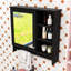 Armoire à pharmacie murale 2 en 1 avec miroir, tablettes réglables et porte-serviettes-1494775477