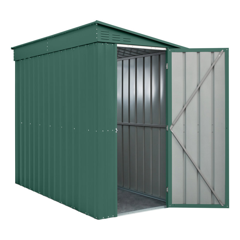 Globel 4 X 8 Lean-To Green Metal Shed, Green