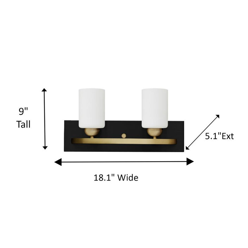 Éclairage pour meuble-lavabo à intensité variable Aimilia, 2, Or
