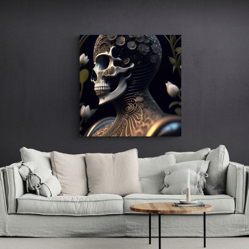 " Skull 7 " by Stephen Chambers, 36" H x 36" W x 1.5" D