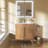 30 in. Single Sink Freestanding Walnut Bath Vanity with White Ceramic Top, Adjustable Shelves, Soft-Close Hinges-976911770