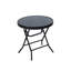 Small Garden Table Folding Outdoor Side Table Outdoor Coffee Table, Black