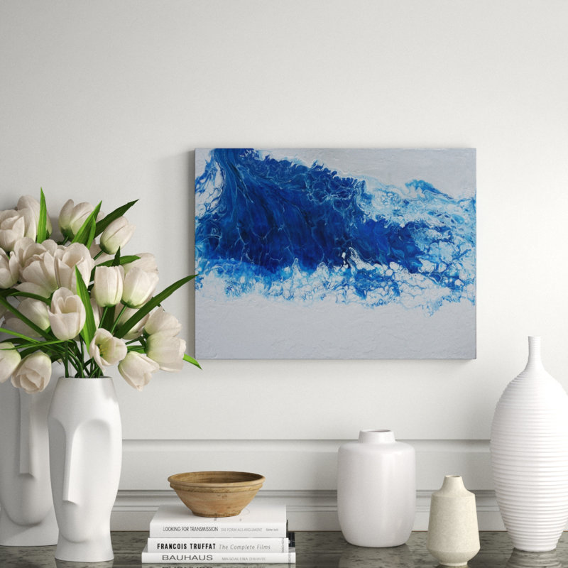 'Cascading Surf' - Wrapped Canvas Painting Print