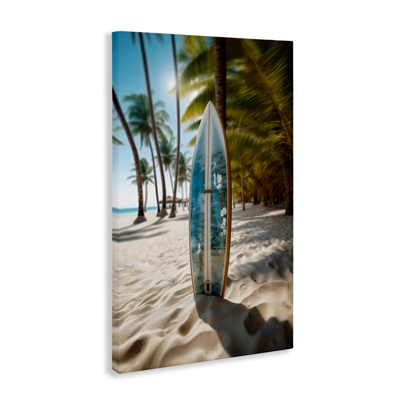 Planche de surf bleue, planche de surf floue bleue, design par LSR Design Studio, 45" H x 30" W