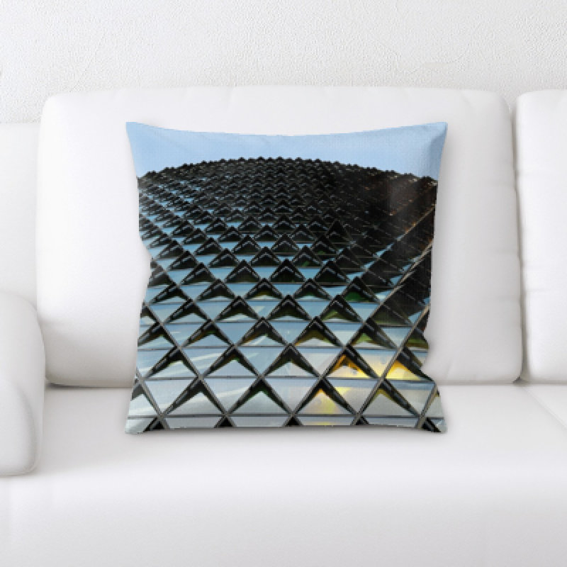 Geometric Microsuede Throw Pillow