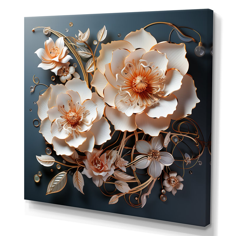 Modern Modern Roses Transparent Romance sur toile, Toile tendue, H 36 po x l 36 po x P 1,5 po