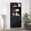 Highboard With Drawer Black Oak 69.5 X 34 X 180 Cm-2061838864