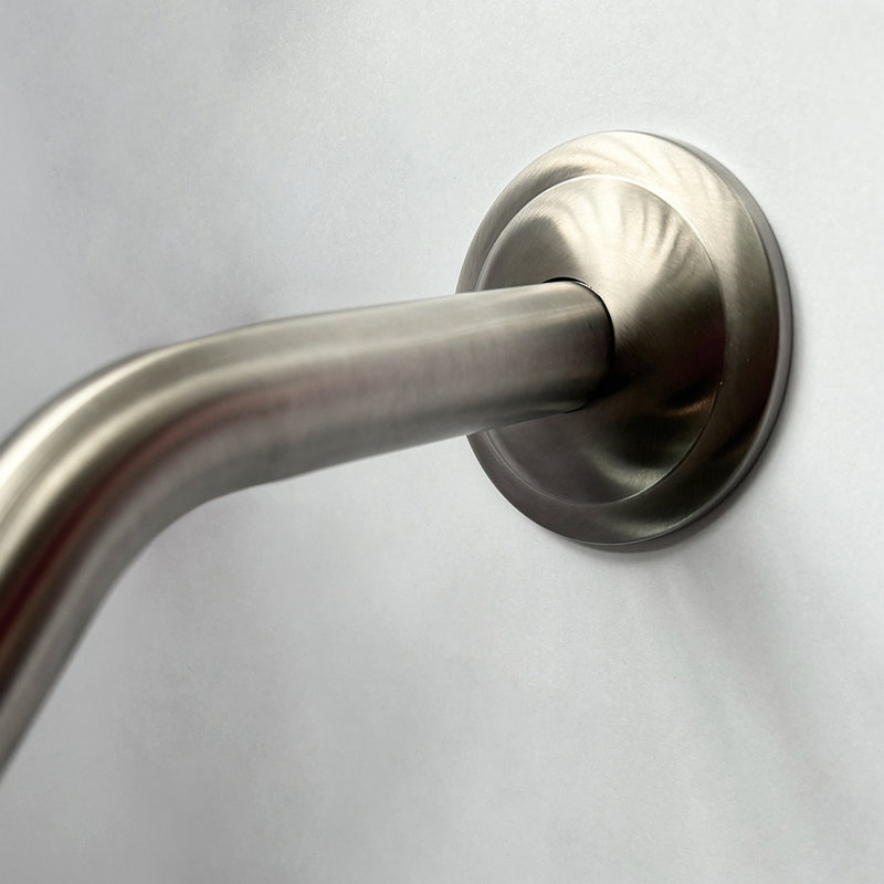 Shower Arm With Flange, 1/2 NPT Tapered Threads, Rain Shower Head Arm, Wall Mount Shower Extension Arm, Brushed Nickel