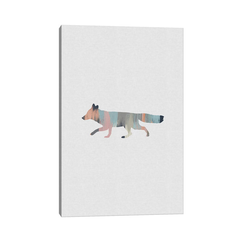 Pastel Fox by Orara Studio - Wrapped Canvas Gallery-Wrapped Canvas Giclée, 66.04 cm H x 45.72 cm W x 3.175 cm D